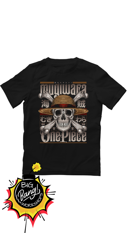 OP | Mugiwara - Jolly Roger Calavera Realista Sombrero Paja