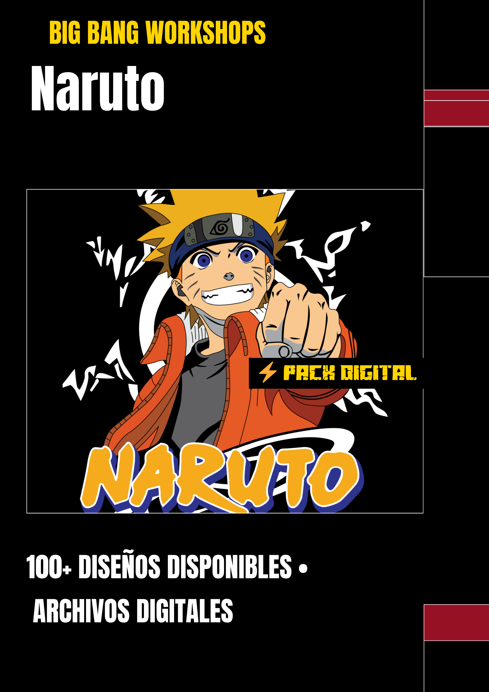 Pack Digital Naruto - Kit Decoracion Anime para Eventos | Big Bang Workshops