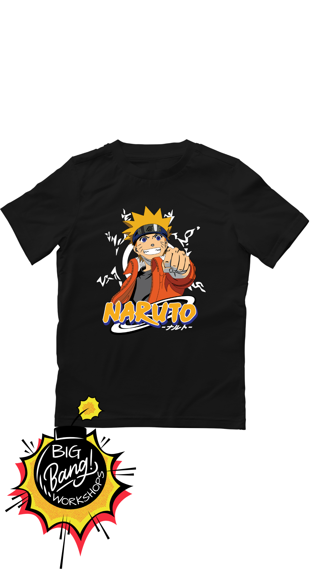 Naruto | Naruto Pose - Naranja Logo Kanji