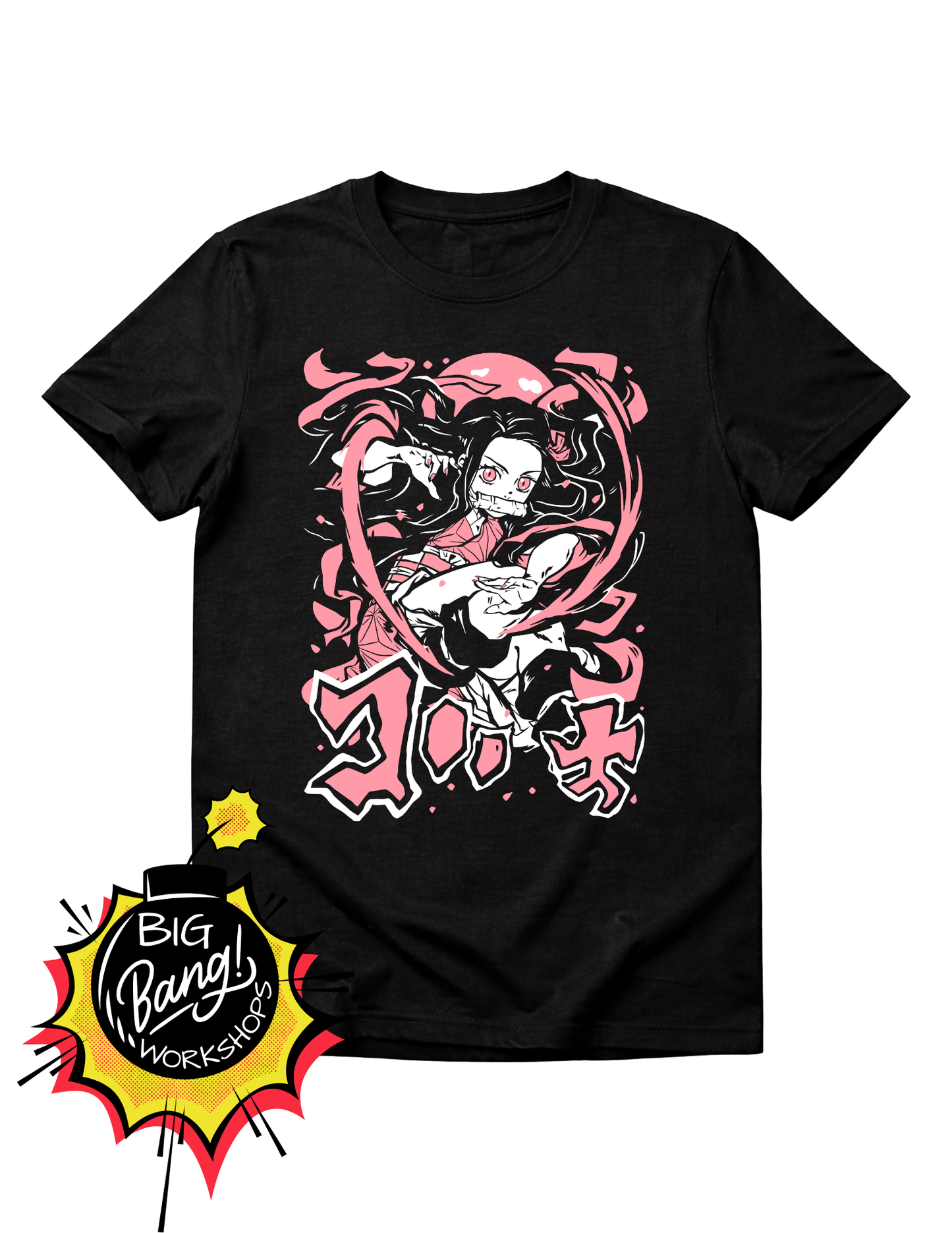Demon Slayer | Nezuko Forma - Demonio Energia Rosa Kanji