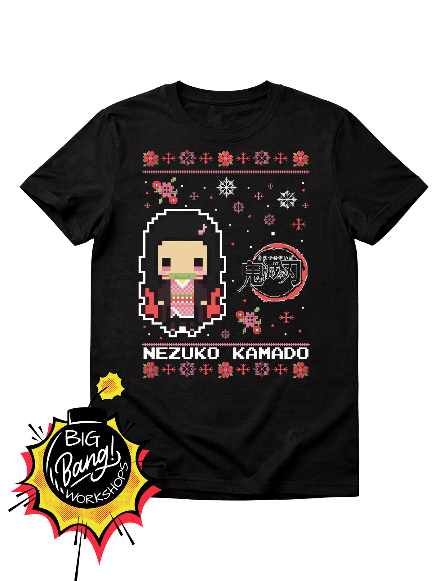Demon Slayer | Nezuko Kamado - Pixel Art Navidad