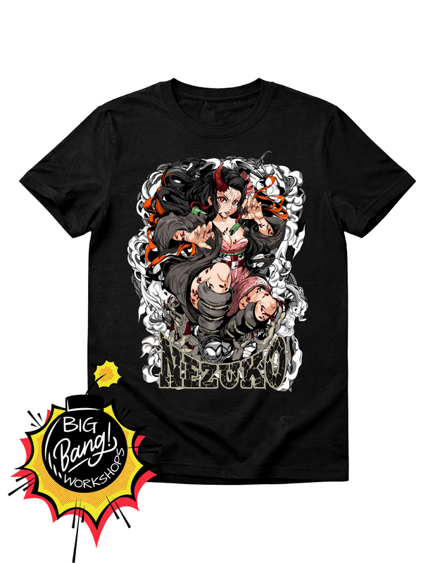 DS | Nezuko - Texto NEZUKO Forma Demonio Humo