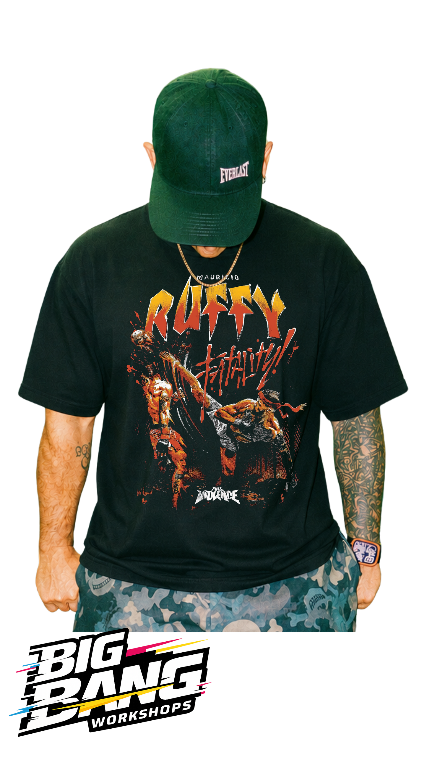 Playera oversize Luffy Fatality One Piece Mortal Kombat - Big Bang Workshops