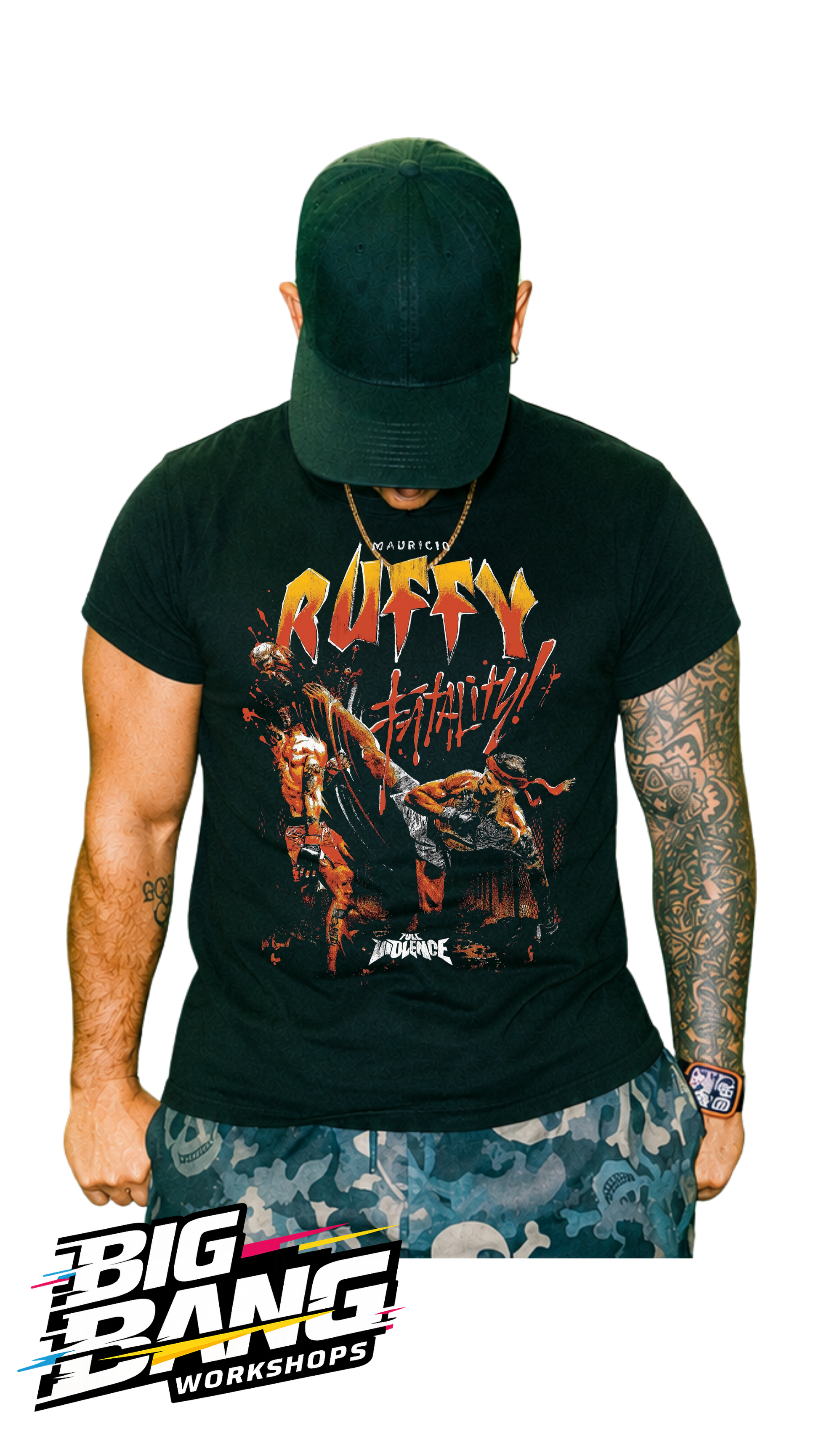 Playera regular fit Luffy Fatality One Piece Mortal Kombat - Big Bang Workshops