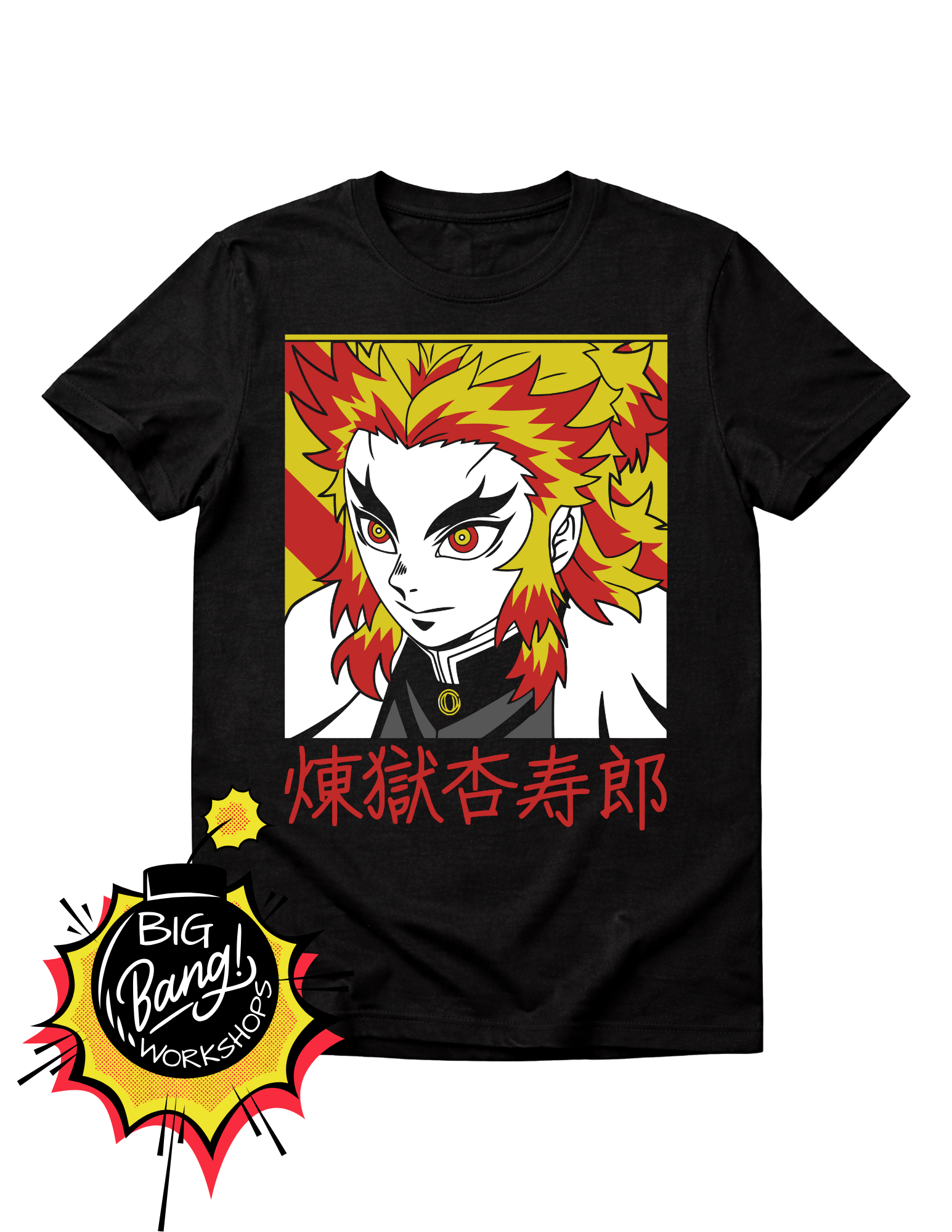 Demon Slayer | Rengoku Hashira - Fuego Retrato Kanji