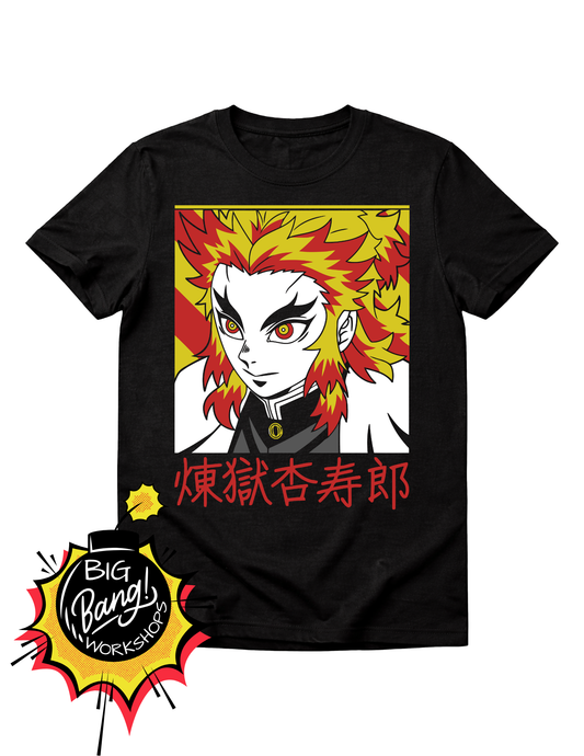 DS | Rengoku - Hashira Fuego Retrato Kanji