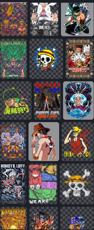 Contenido Pack Digital One Piece Luffy Zoro - Big Bang Workshops