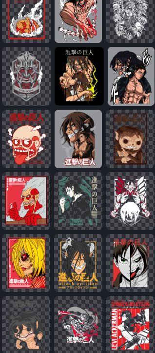 Contenido Pack Digital Attack on Titan Eren Mikasa Levi - Big Bang Workshops