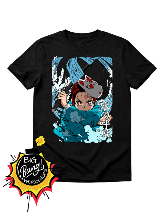 Demon Slayer | Tanjiro Mascara - Zorro Respiracion Agua Azul