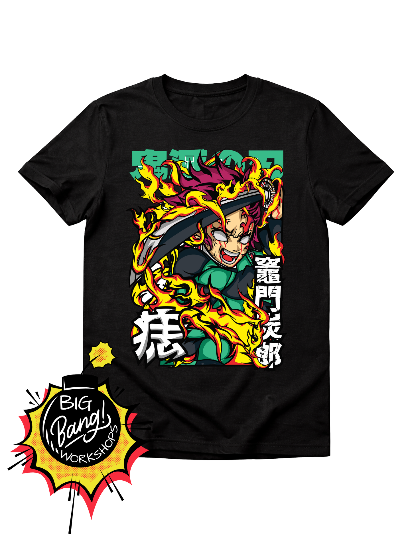 Demon Slayer | Tanjiro Respiracion - Solar Llamas Kanji