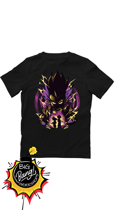 DBZ | Vegeta - Ozaru Silueta Purpura Rayos Energia
