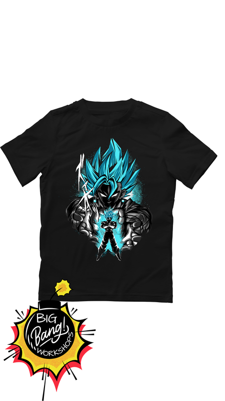 DBZ | Vegeta - SSB Pelo Azul Silueta Energia Kamehameha