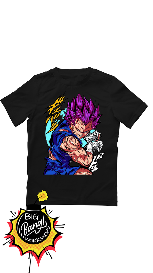 Dragon Ball | Vegeta Ultra - Ego Pelo Morado Cargando Ki
