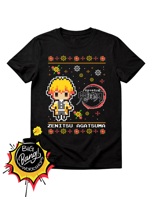 DS | Zenitsu Agatsuma - Pixel Art Navidad