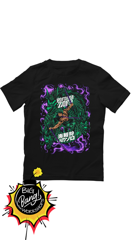 OP | Zoro - Roronoa Dragon Serpiente Humo Purpura Verde