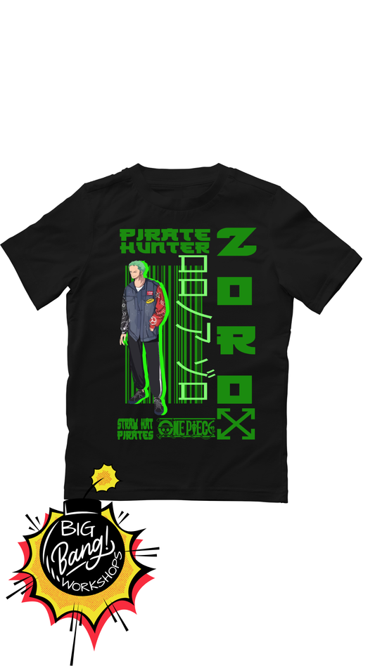One Piece | Zoro Pirate - Hunter Streetwear Verde Kanji
