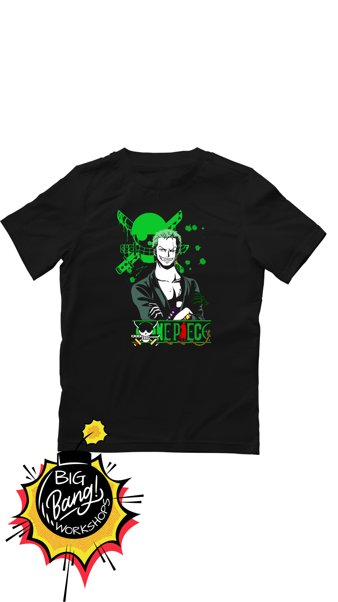 One Piece | Zoro Roronoa - Silueta Verde Cruzado Brazos