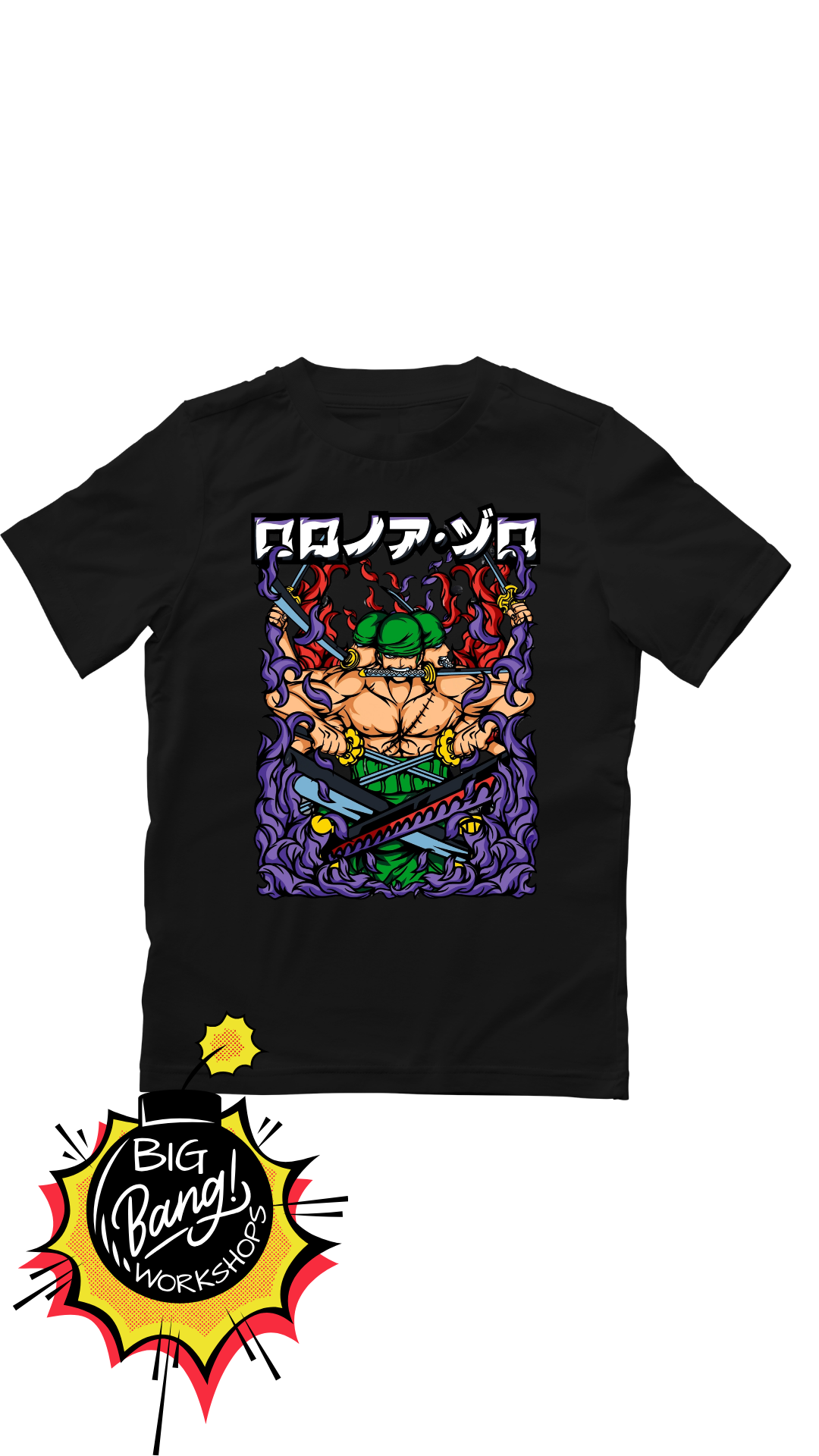 One Piece | Zoro Roronoa - Tres Espadas Kanji Morado
