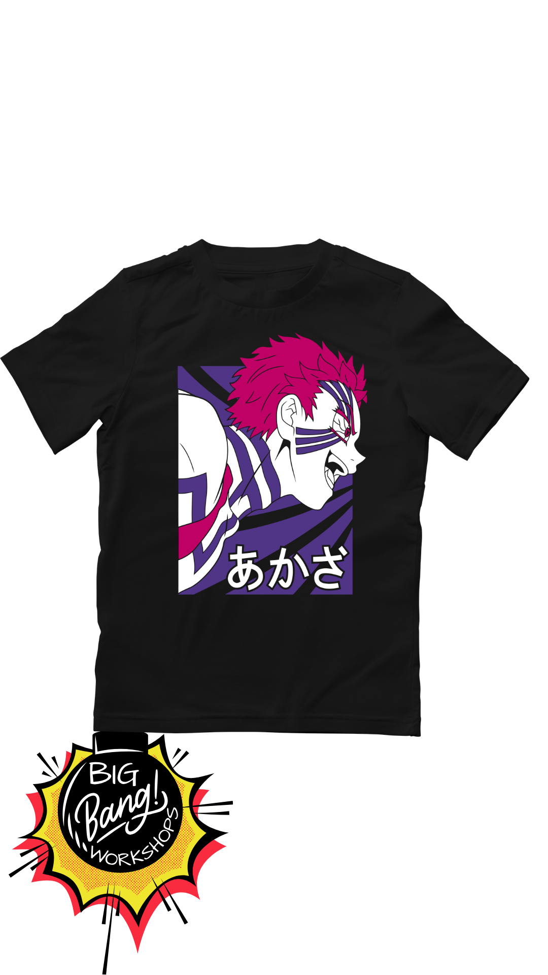 Demon Slayer | akaza upper - moon three purple diagonal