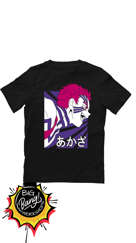 Demon Slayer | akaza upper - moon three purple diagonal