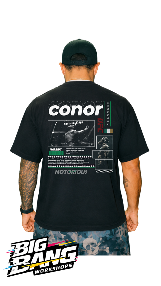 Playera oversize Conor McGregor UFC espalda - Big Bang Workshops