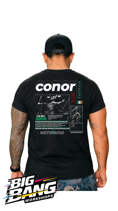 Playera regular fit Conor McGregor UFC espalda - Big Bang Workshops