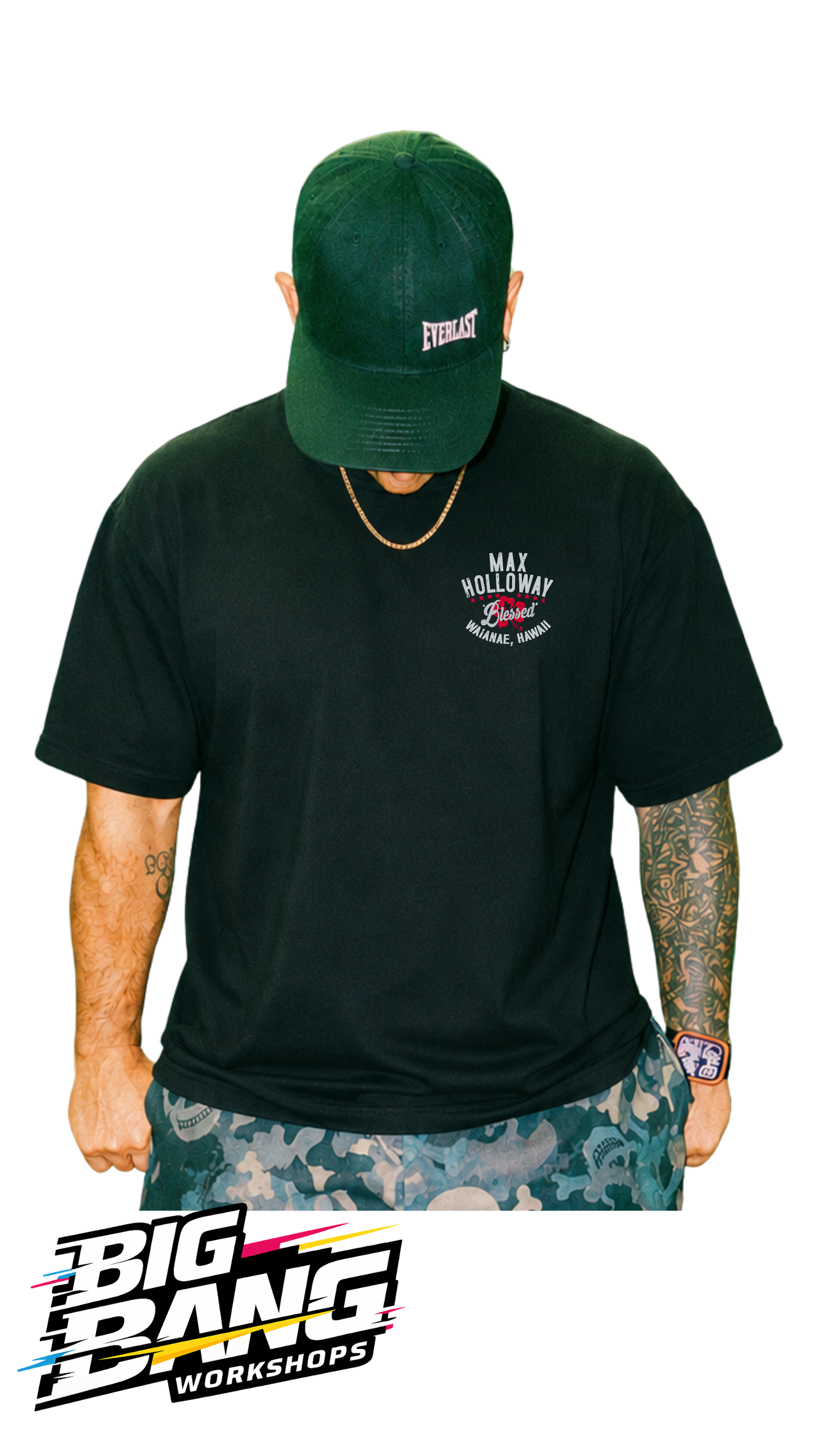 Playera oversize Max Holloway UFC frente - Big Bang Workshops
