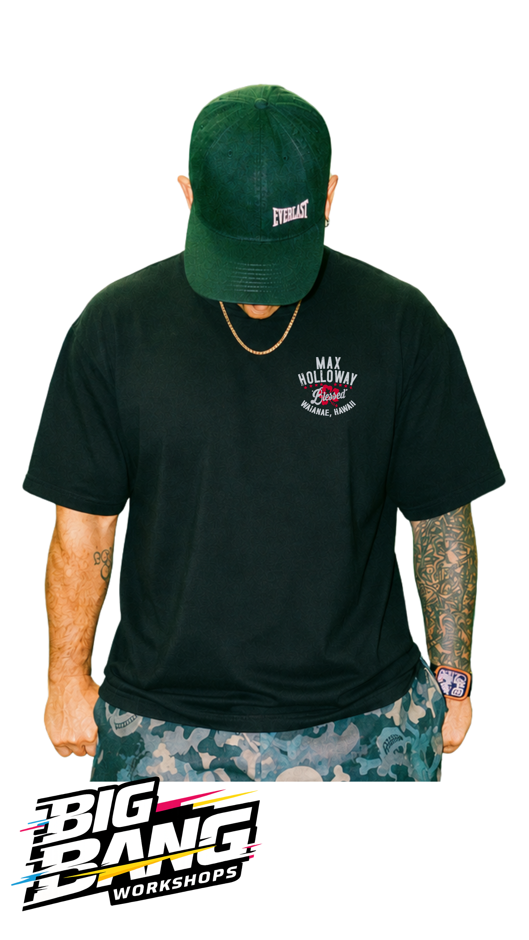 Playera oversize Max Holloway UFC frente - Big Bang Workshops