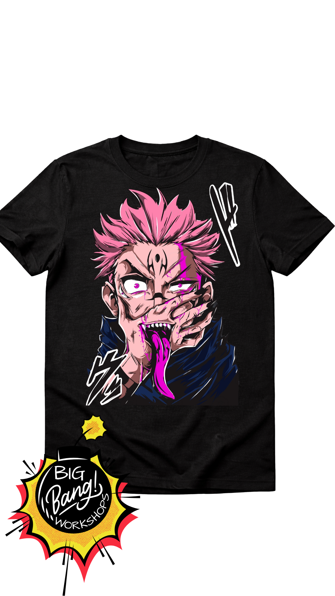 JJK | Sukuna - Tongue Pink Neon